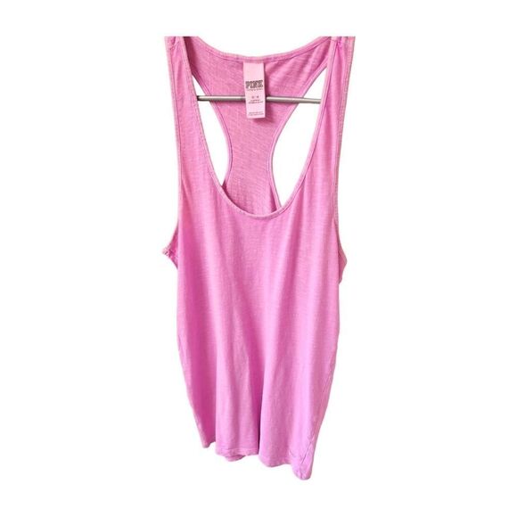 VICTORIA SECRET PINK Women's Light weight Pink Razor back Tank Top. - Picture 3 of 11
